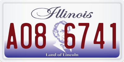 IL license plate A086741