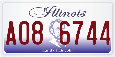 IL license plate A086744