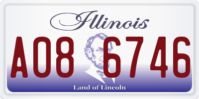 IL license plate A086746
