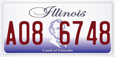 IL license plate A086748