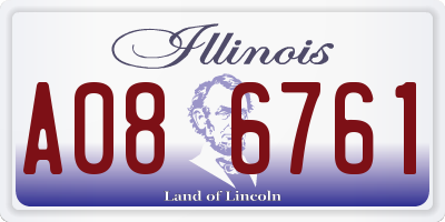 IL license plate A086761