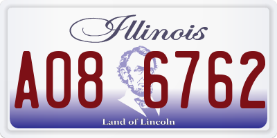 IL license plate A086762