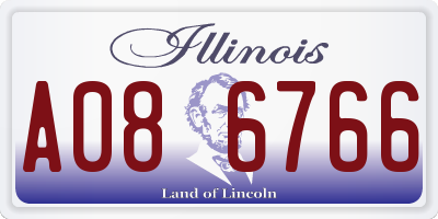 IL license plate A086766
