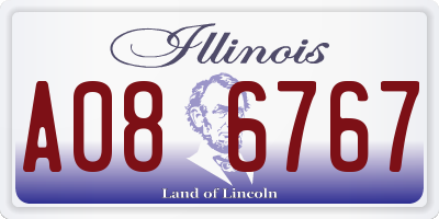 IL license plate A086767