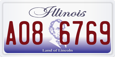 IL license plate A086769