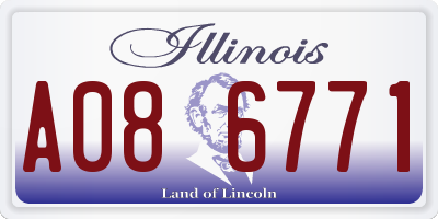 IL license plate A086771