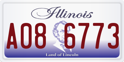 IL license plate A086773