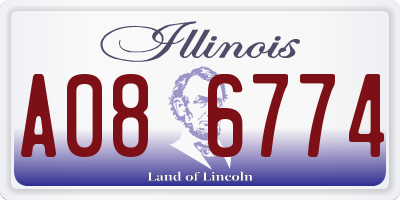 IL license plate A086774