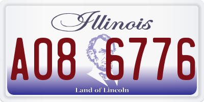 IL license plate A086776