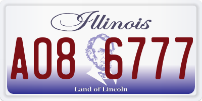 IL license plate A086777
