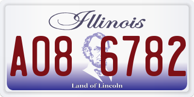 IL license plate A086782
