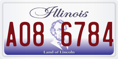 IL license plate A086784