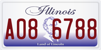 IL license plate A086788