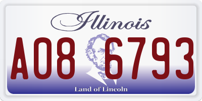 IL license plate A086793