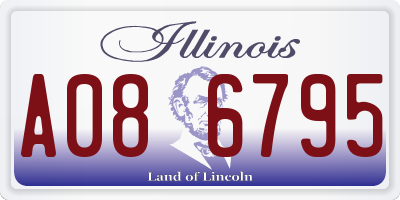 IL license plate A086795