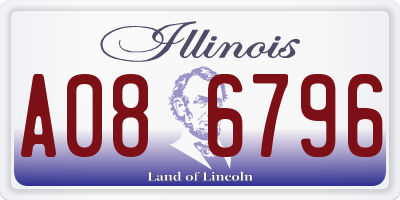 IL license plate A086796