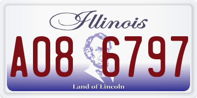 IL license plate A086797