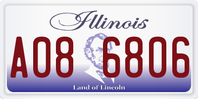 IL license plate A086806