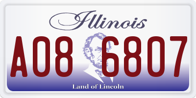IL license plate A086807
