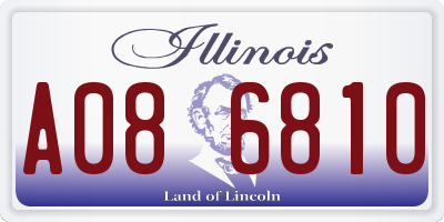 IL license plate A086810