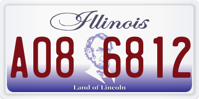 IL license plate A086812