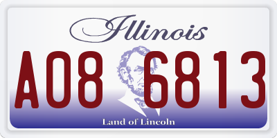 IL license plate A086813