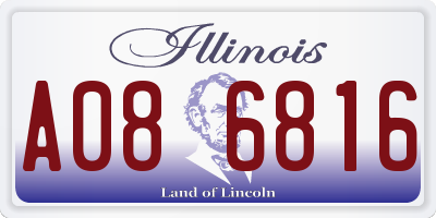 IL license plate A086816