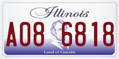 IL license plate A086818