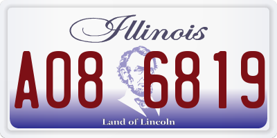 IL license plate A086819
