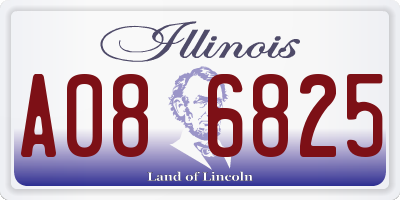 IL license plate A086825