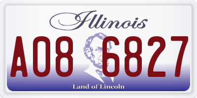 IL license plate A086827