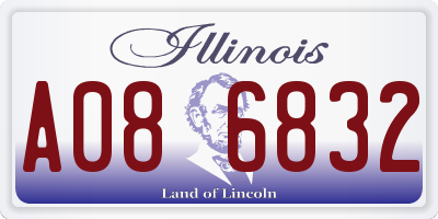 IL license plate A086832