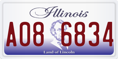 IL license plate A086834