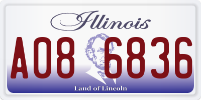 IL license plate A086836