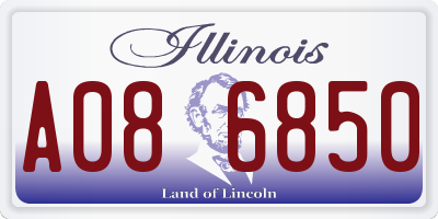 IL license plate A086850