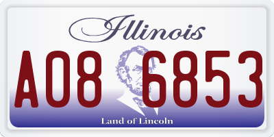 IL license plate A086853
