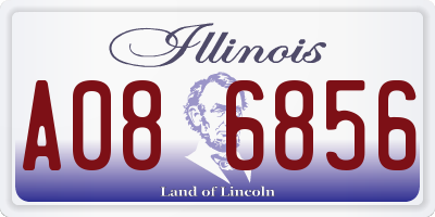 IL license plate A086856