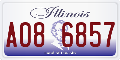 IL license plate A086857