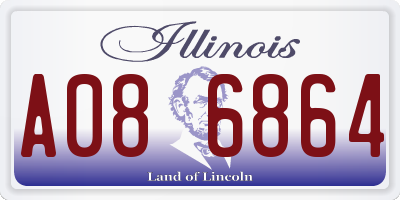 IL license plate A086864