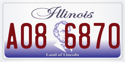 IL license plate A086870
