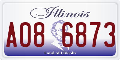 IL license plate A086873