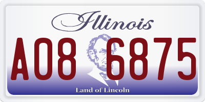 IL license plate A086875