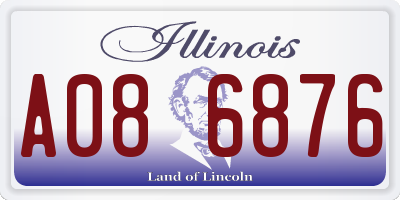 IL license plate A086876