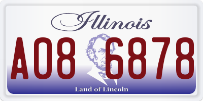 IL license plate A086878