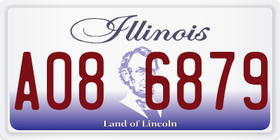 IL license plate A086879