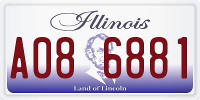 IL license plate A086881