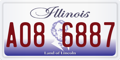 IL license plate A086887