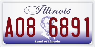 IL license plate A086891
