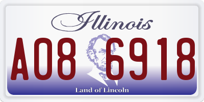 IL license plate A086918