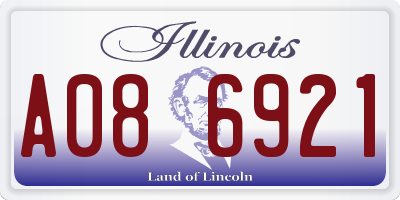 IL license plate A086921